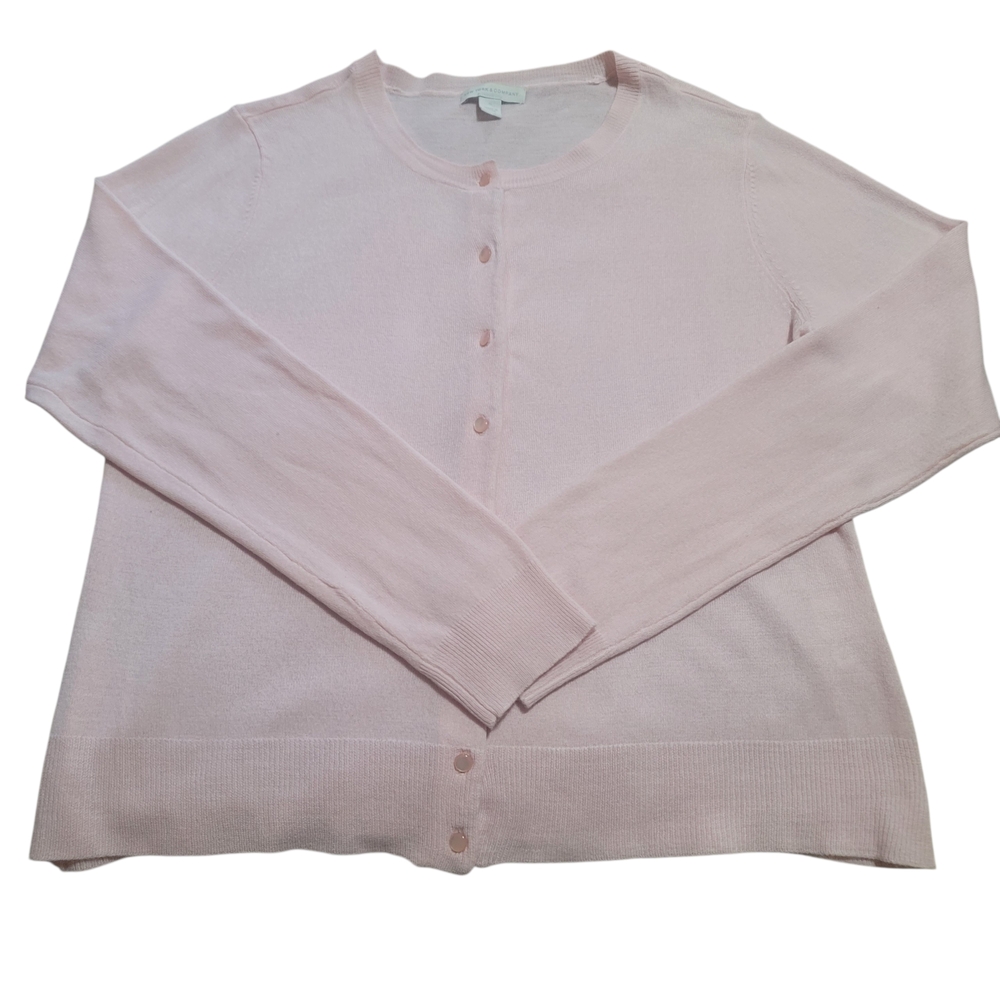 New York & Company Blush Pink Button-Up Cardigan